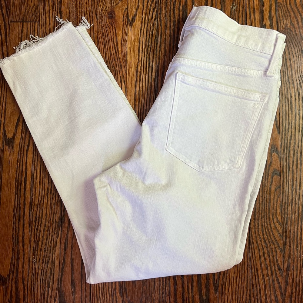 Madewell white perfect vintage crop Jean